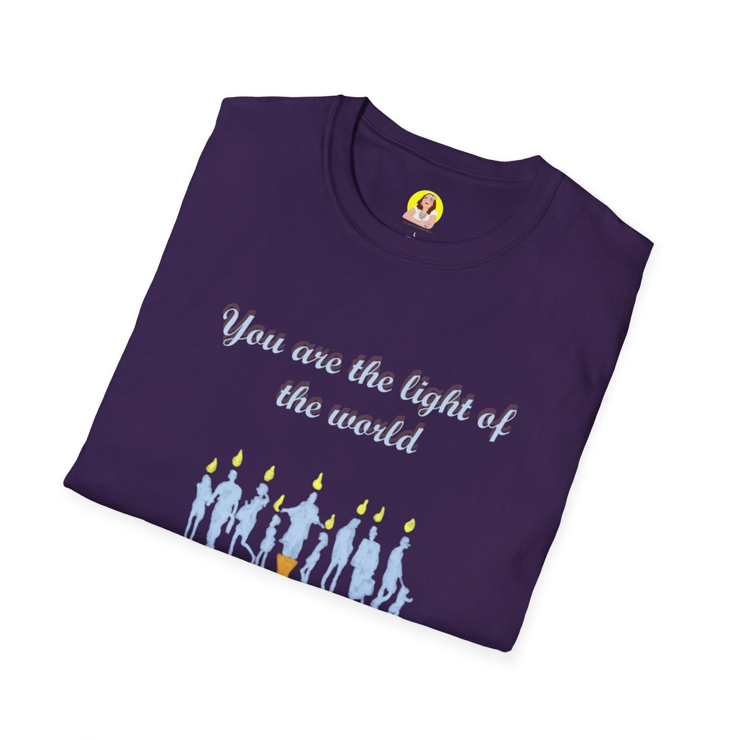 You Are the Light of the World T-Shirt - Unisex, Softstyle, Inspirational Gift for Friends, Family, Hanukkah, Thoughtful Apparel