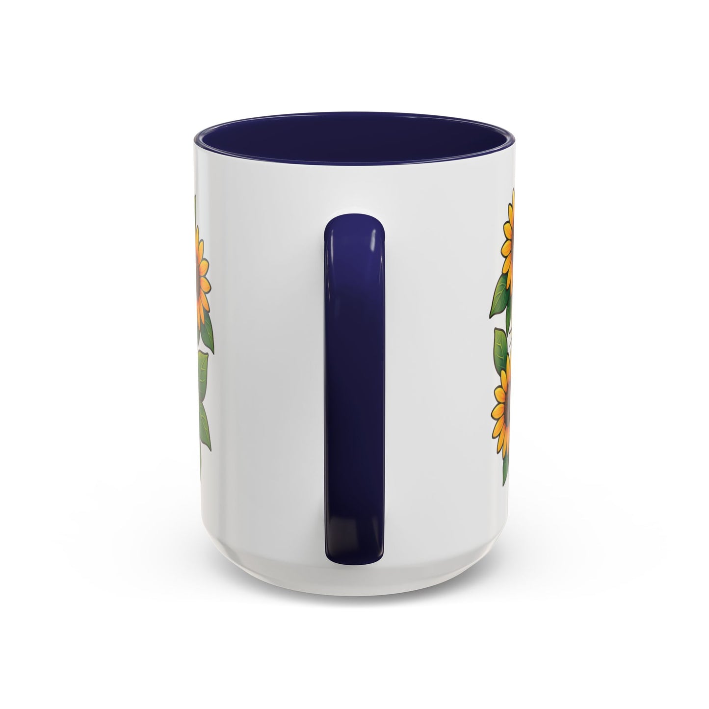 Cute Cat Floral Accent Coffee Mug - Kitty Lover Gift, Tea Cup, Home Decor, Anime Inspired, Coffee Lover Gift