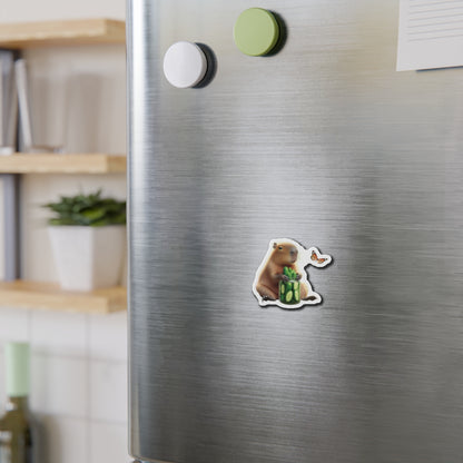 Cute Capybara Die-Cut Magnets - Adorable Refrigerator Decor, Animal Lover Gift, Fun Kitchen Magnet, Whimsical Home Decor, Cucumber [...]