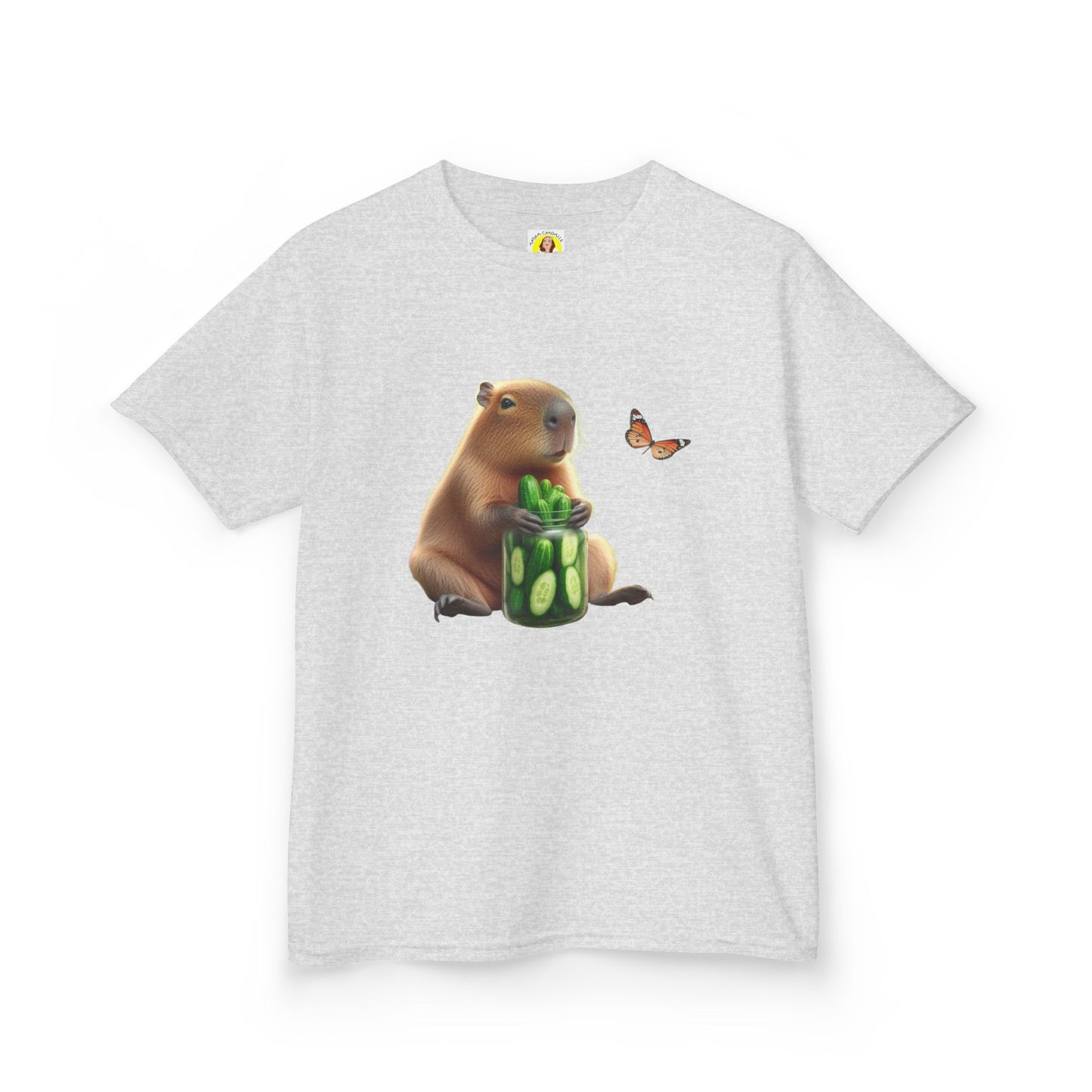 Kids Tee - Capibara and Cucumber Jar Design