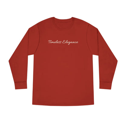 Timeless Elegance Long Sleeve Crewneck Tee | Cozy Casual Wear, Fall Fashion, Gift for Her, Everyday Comfort, Layering Essential