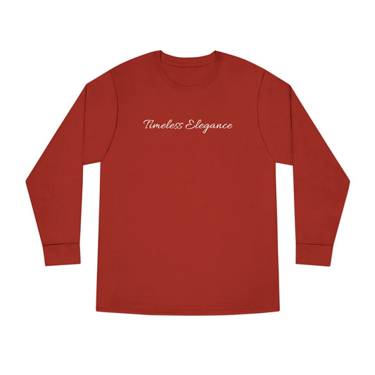 Timeless Elegance Long Sleeve Crewneck Tee | Cozy Casual Wear, Fall Fashion, Gift for Her, Everyday Comfort, Layering Essential