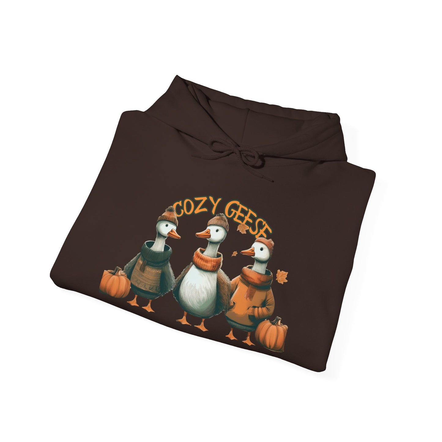 Cozy Geese Hoodie - Unisex Heavy Blend Sweatshirt for Fall, Halloween, Thanksgiving, Comfy Wear, Gift for Goose Lovers