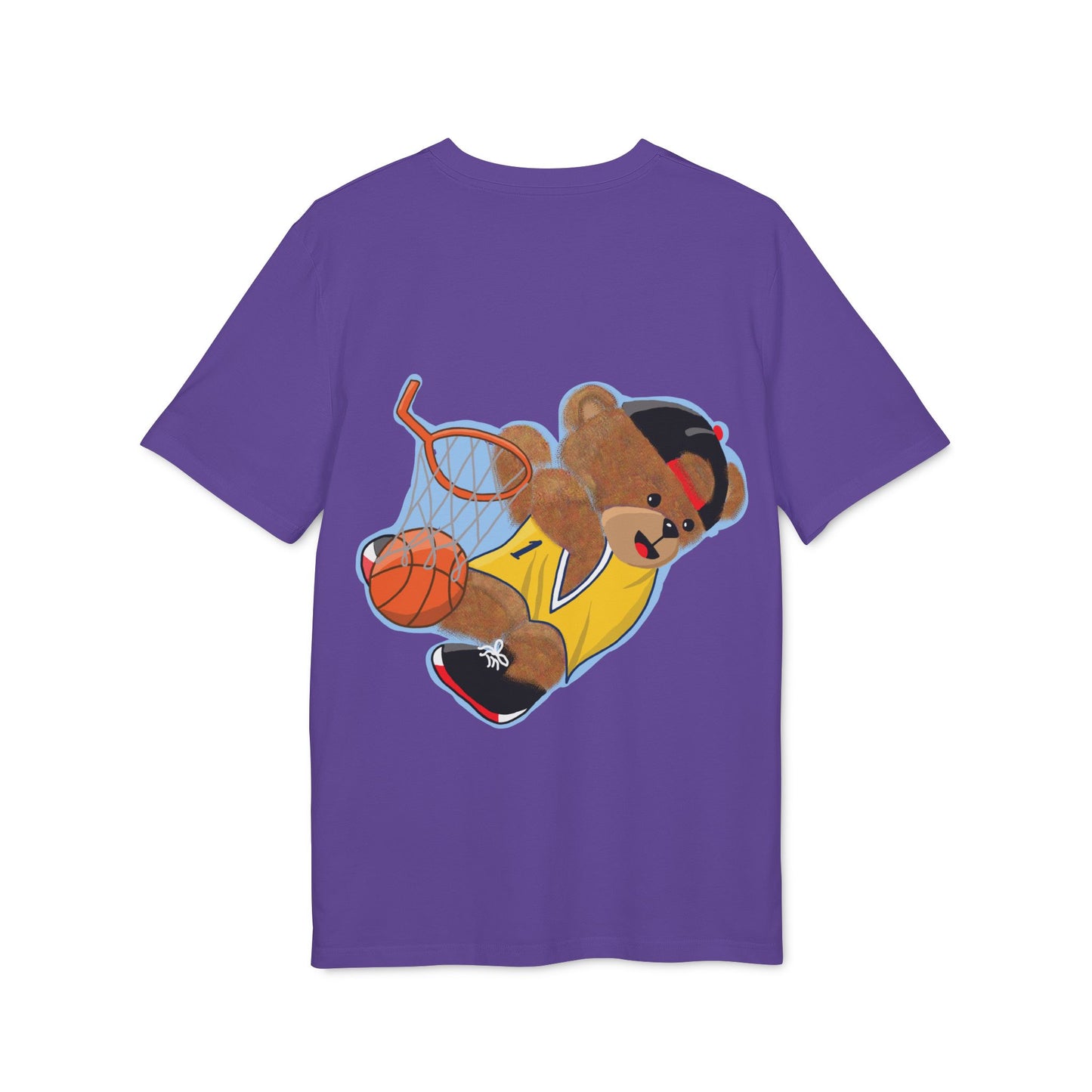 Unisex Basketball Bear Graphic T-shirt, Fun Sports Tee, Perfect for Kids & Teens, Gift for Sports Lovers, Cute Casual Wear