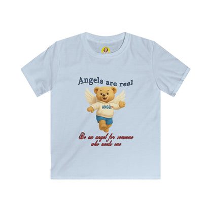 Angelic Bear Kids Tee, Birthday Gift, Toddler Tee, Cute Kids Shirt, Inspirational Kids Apparel, Angel Theme Top