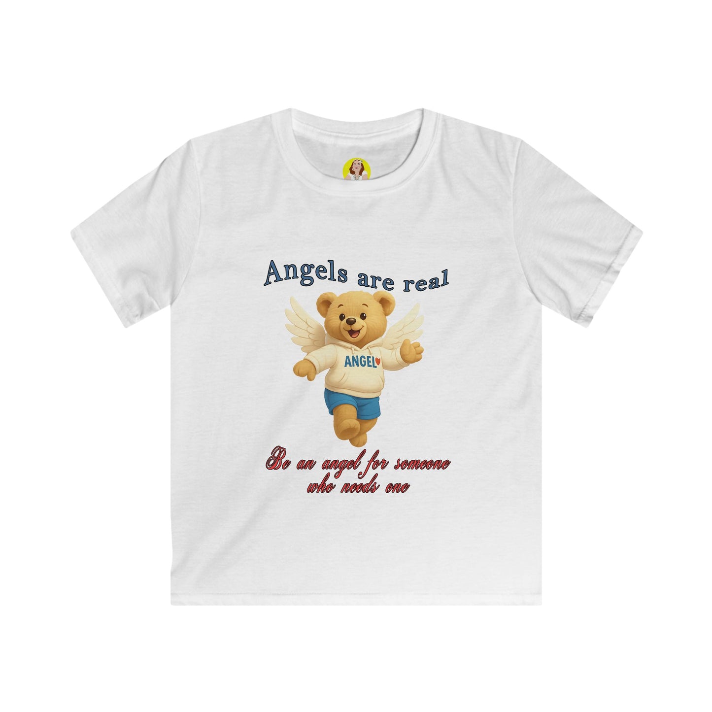 Angelic Bear Kids Tee, Birthday Gift, Toddler Tee, Cute Kids Shirt, Inspirational Kids Apparel, Angel Theme Top