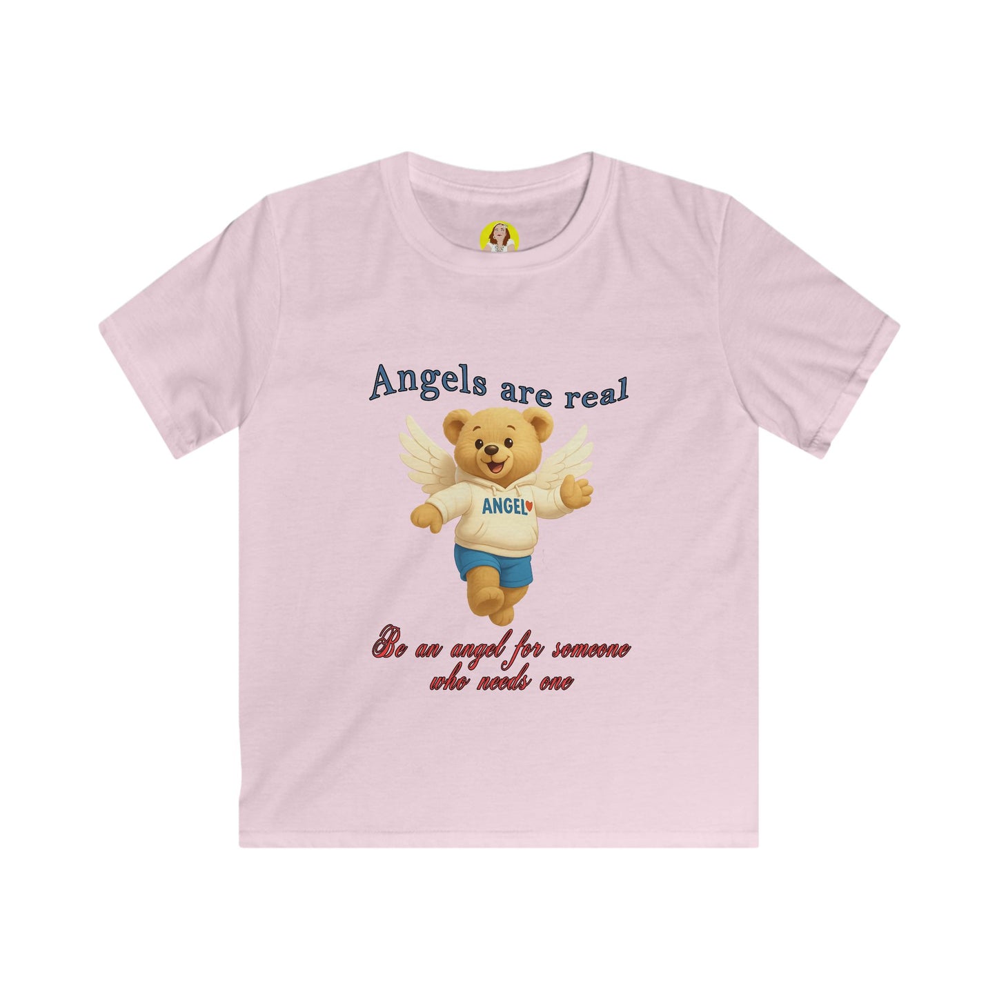 Angelic Bear Kids Tee, Birthday Gift, Toddler Tee, Cute Kids Shirt, Inspirational Kids Apparel, Angel Theme Top