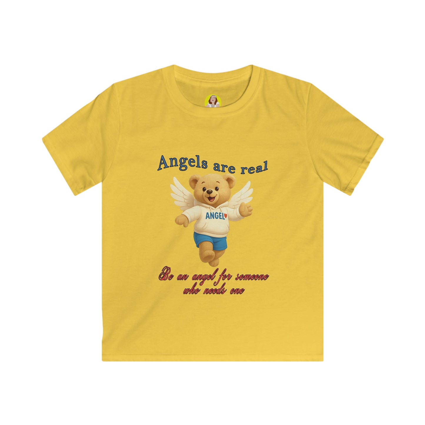 Angelic Bear Kids Tee, Birthday Gift, Toddler Tee, Cute Kids Shirt, Inspirational Kids Apparel, Angel Theme Top