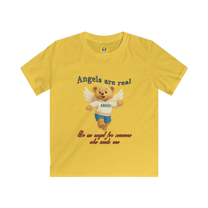 Angelic Bear Kids Tee, Birthday Gift, Toddler Tee, Cute Kids Shirt, Inspirational Kids Apparel, Angel Theme Top