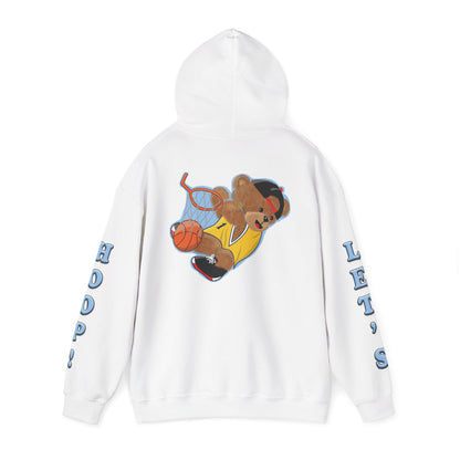 Fun Bear Basketball Hoodie, Cute Animal Apparel, Cozy Sweatshirt Gift, Sportswear for Kids & Adults, Streetwear Style