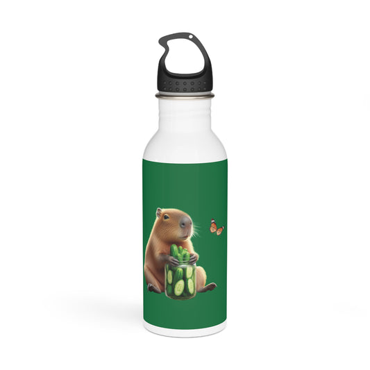 Water Bottle - Capybara Cucumber Design