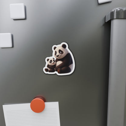 Cute Panda Family Die-Cut Magnets | Adorable Home Décor, Gift for Animal Lovers, Fun Fridge Magnet, Cute Gift Idea, Kids Room Décor