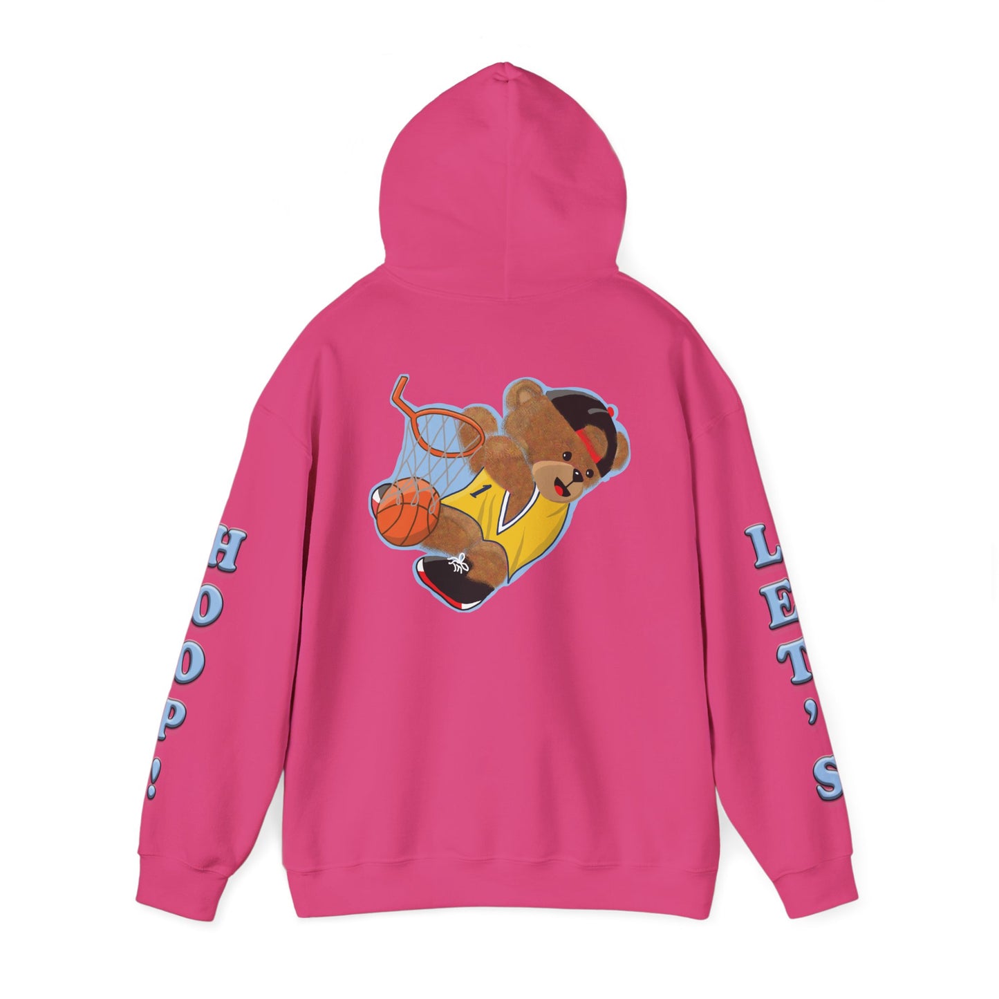 Fun Bear Basketball Hoodie, Cute Animal Apparel, Cozy Sweatshirt Gift, Sportswear for Kids & Adults, Streetwear Style