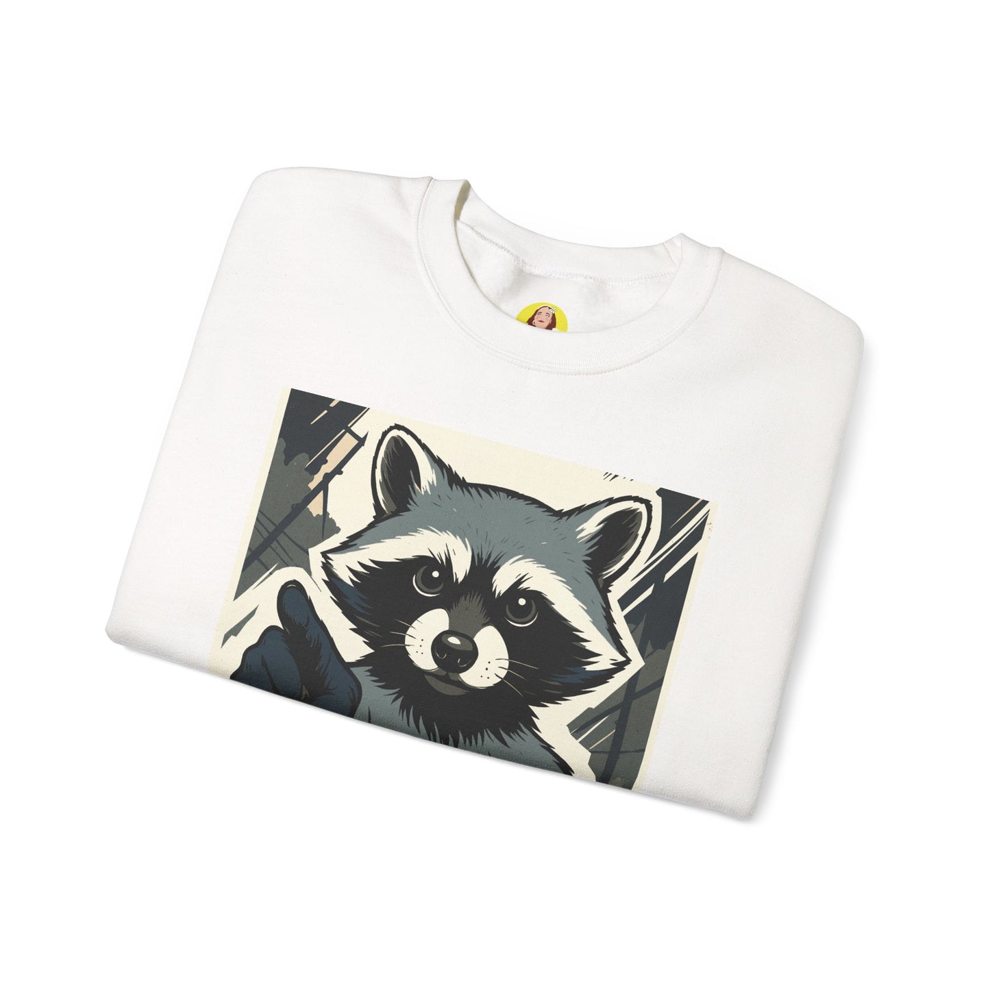 No Excuses! Raccoon Crewneck Sweatshirt, Cozy Sweatshirt for Animal Lovers, Gift for Motivation, Funny Sweatshirt, Unisex Fashion