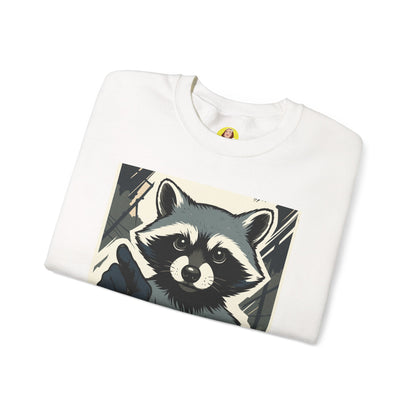 No Excuses! Raccoon Crewneck Sweatshirt, Cozy Sweatshirt for Animal Lovers, Gift for Motivation, Funny Sweatshirt, Unisex Fashion