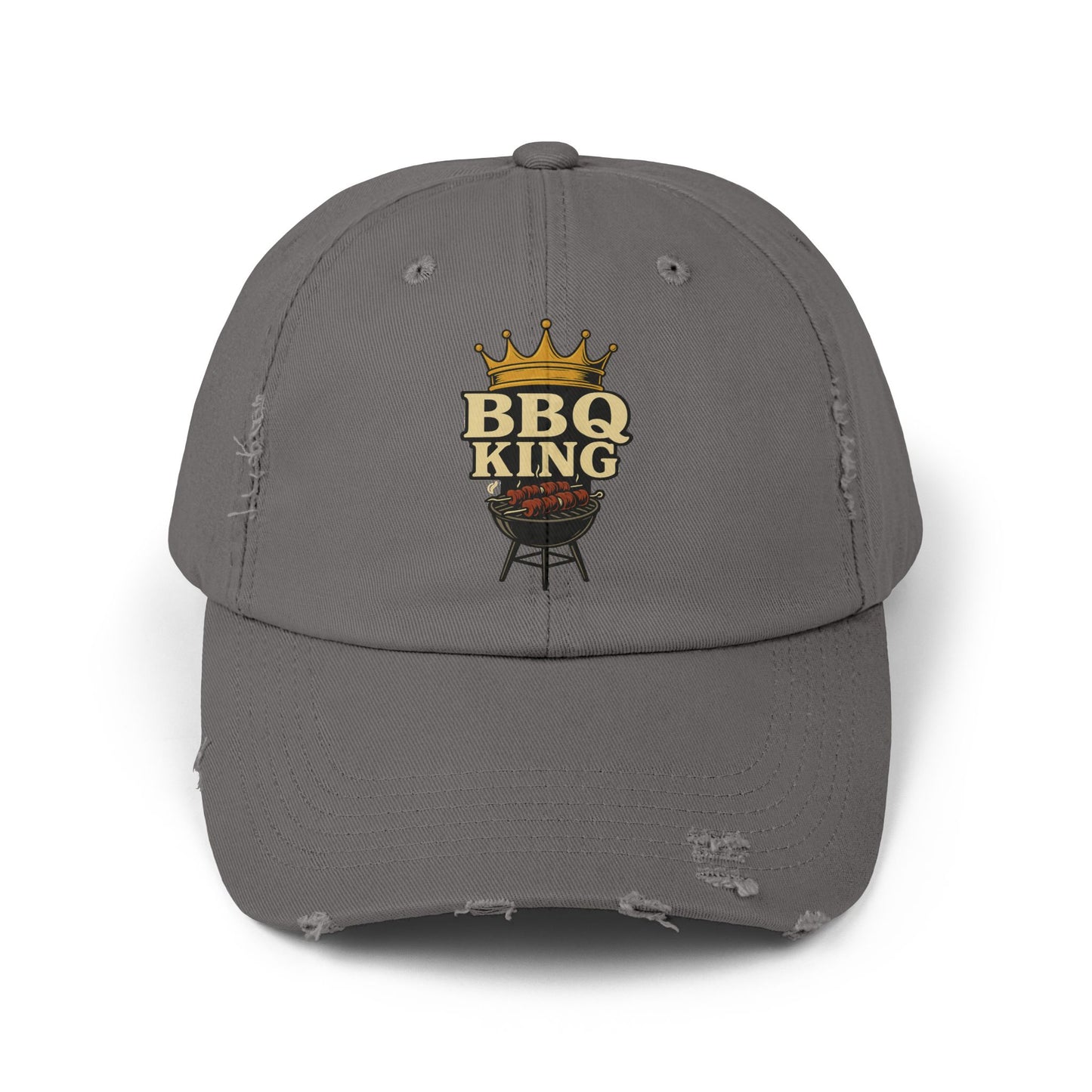 BBQ King Unisex Distressed Cap | Perfect for Grill Masters, Outdoor Gatherings, Summer Parties, Father's Day Gift, Stylish Headwear