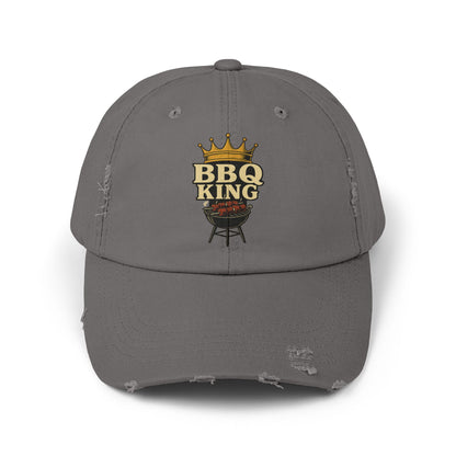 BBQ King Unisex Distressed Cap | Perfect for Grill Masters, Outdoor Gatherings, Summer Parties, Father's Day Gift, Stylish Headwear