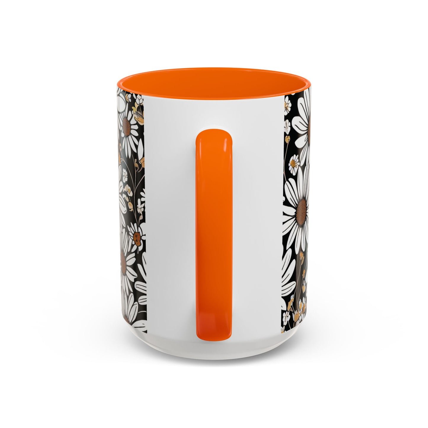 Floral Accent Coffee Mug, Daisy Design Mug for Home, Gift for Plant Lovers, Cute Coffee Cup, Spring Inspired Kitchenware