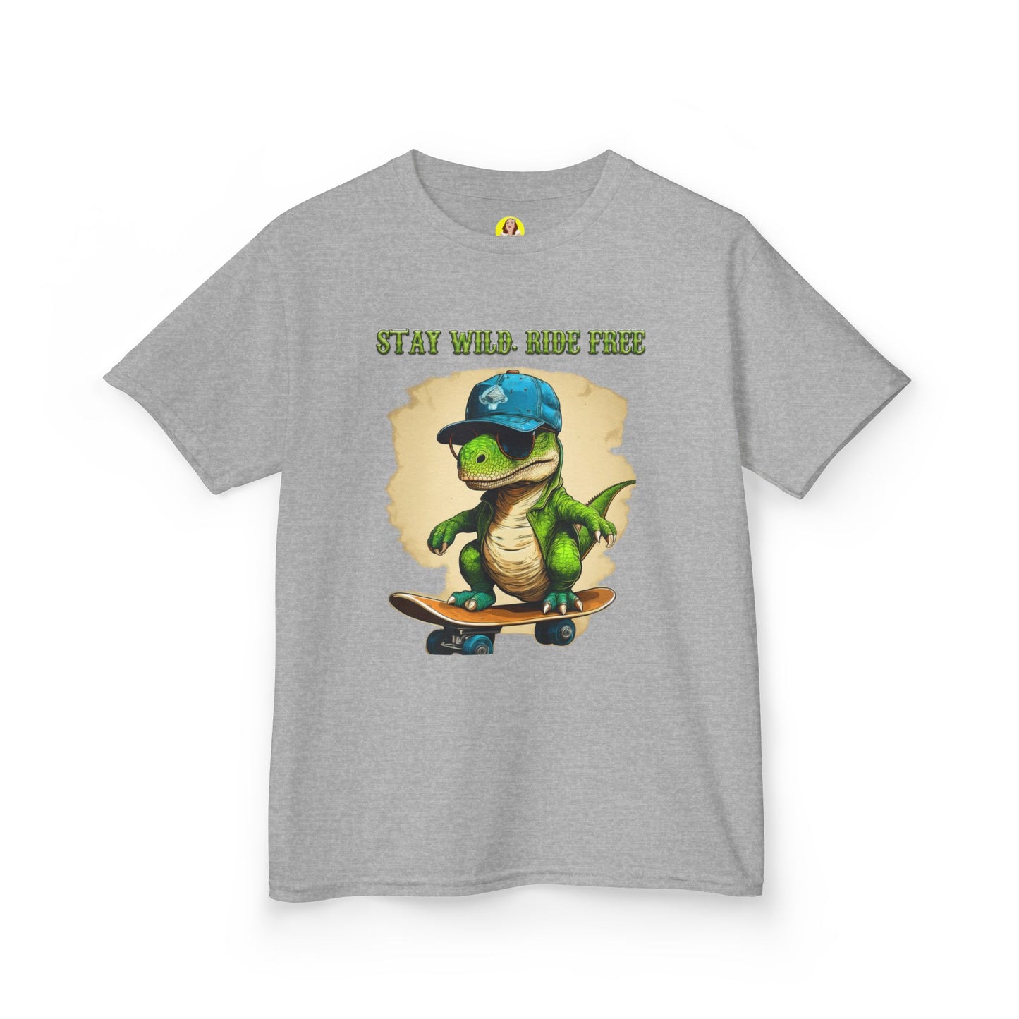 Kids Graphic Tee with Dinosaur Design, Stay Wild, Fun T-Shirt for Boys, Youth Apparel, Gift for Birthdays, Playdate Wear, Casual Style