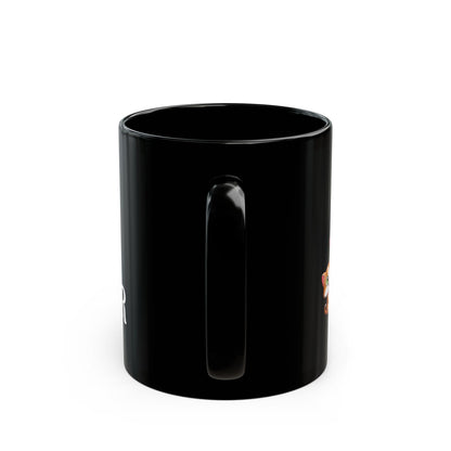 Black Mug With Cute cat design - Perfect Gift For Mom