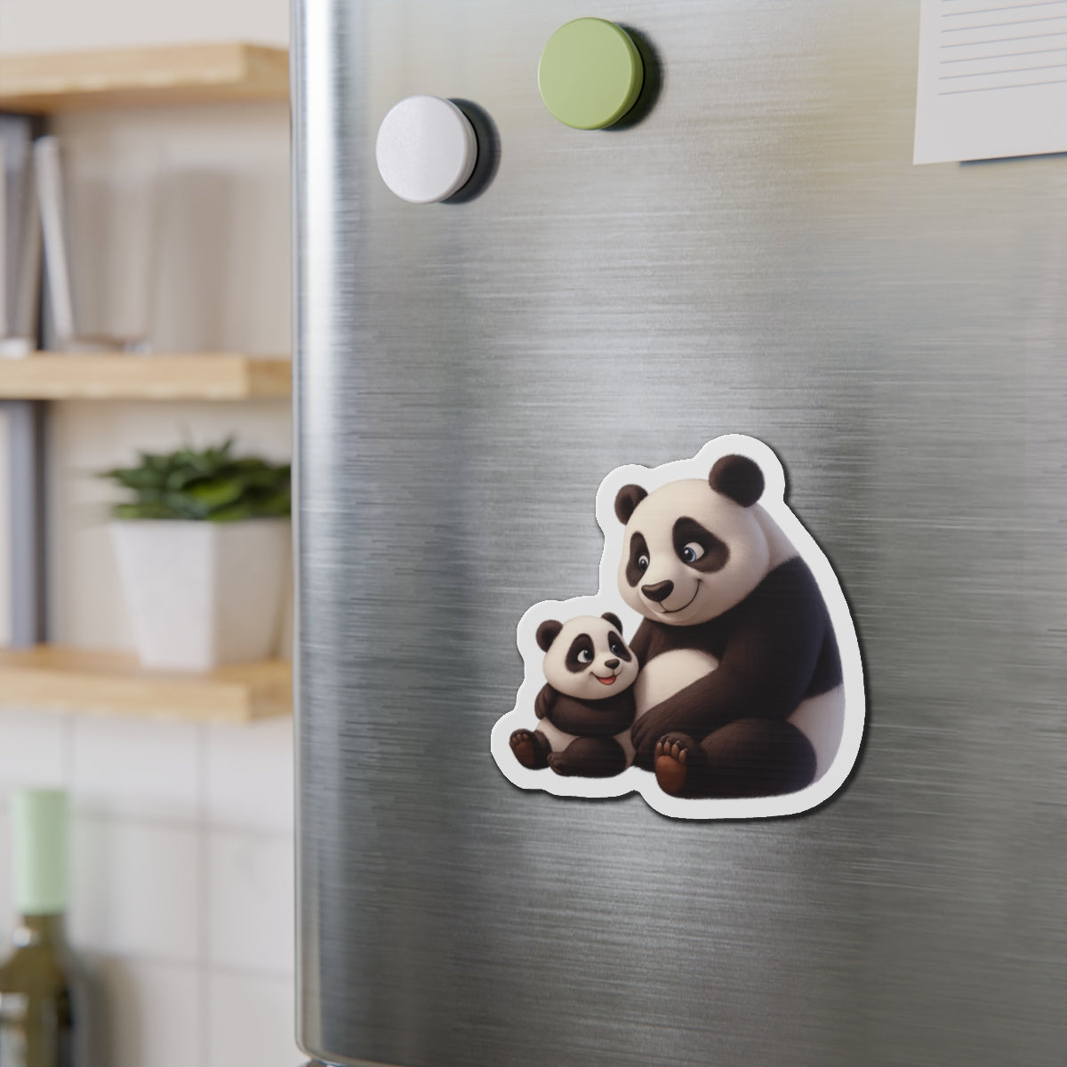 Cute Panda Family Die-Cut Magnets | Adorable Home Décor, Gift for Animal Lovers, Fun Fridge Magnet, Cute Gift Idea, Kids Room Décor