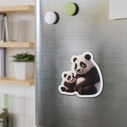 Cute Panda Family Die-Cut Magnets | Adorable Home Décor, Gift for Animal Lovers, Fun Fridge Magnet, Cute Gift Idea, Kids Room Décor