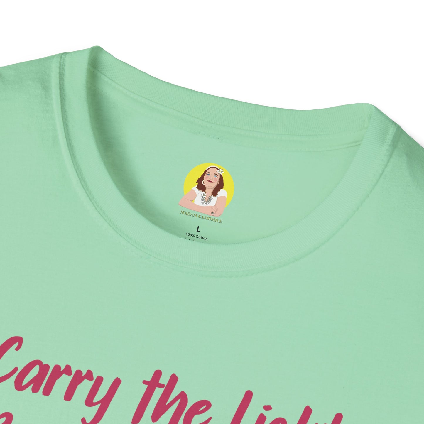 Inspirational Graphic T-Shirt - "Carry the Light, Be the Bloom" - Motivational Apparel for Everyday Wear, Gift for Friends, Self-Care [...]