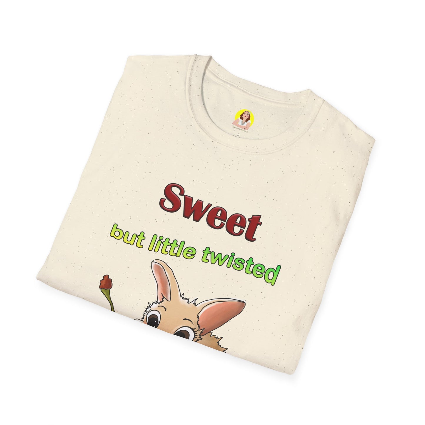 Cute Bunny with Cherry Unisex Softstyle T-Shirt - Perfect for Animal Lovers