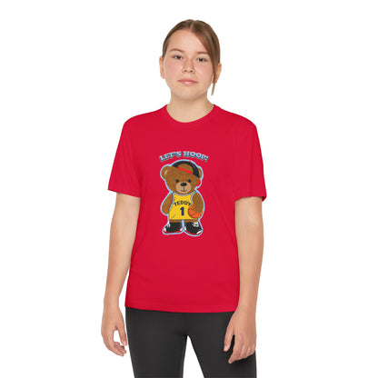 Youth Basketball Bear Tee, Fun Graphic Shirt, Kids Sports Apparel, Birthday Gift, Back to School Outfit, Teddy Bear Design