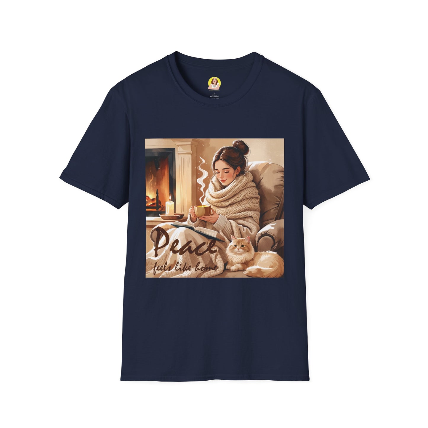 Cozy Peace Unisex T-Shirt - Perfect Gift for Winter, Relaxation, Self-Care Days, Home Decor Lovers, Cozy Vibes