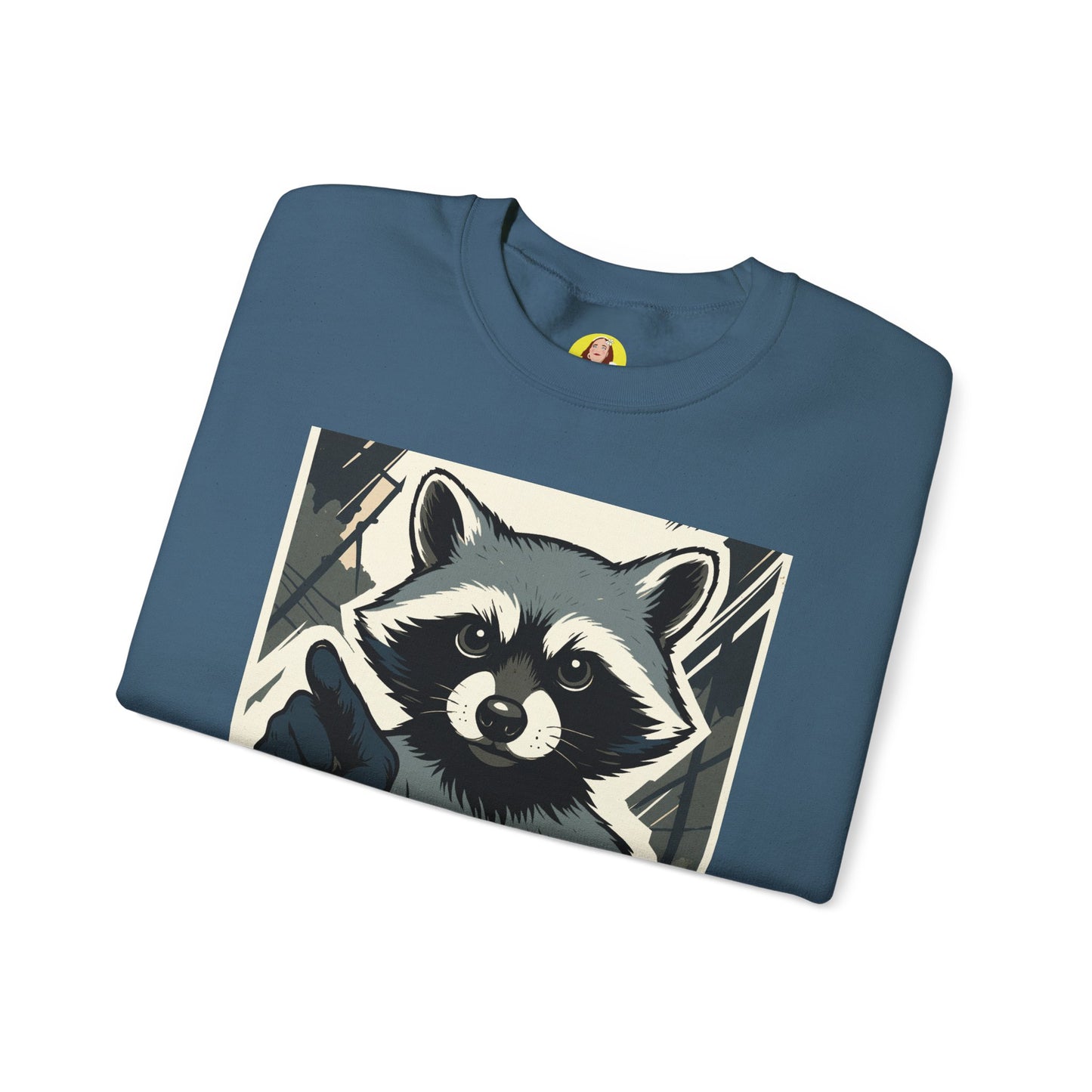 No Excuses! Raccoon Crewneck Sweatshirt, Cozy Sweatshirt for Animal Lovers, Gift for Motivation, Funny Sweatshirt, Unisex Fashion
