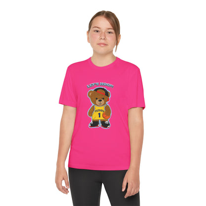 Youth Basketball Bear Tee, Fun Graphic Shirt, Kids Sports Apparel, Birthday Gift, Back to School Outfit, Teddy Bear Design