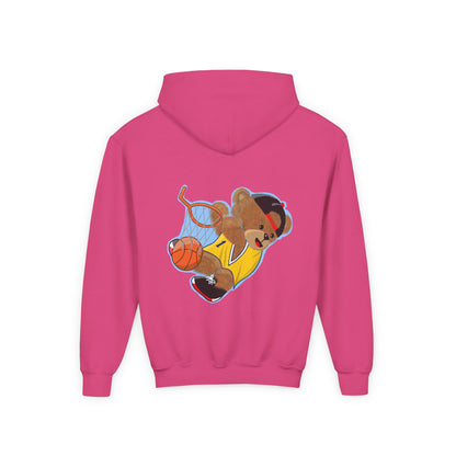 Basketball Bear Hoodie - Fun Youth Sweatshirt, Kids Sports Gift, Perfect for Birthdays, Playtime, and Celebrations