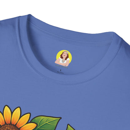 Cute Cat Floral T-Shirt | Softstyle Tee for Cat Lovers, Gifts for Her, Casual Wear, Birthday Present, Spring Fashion