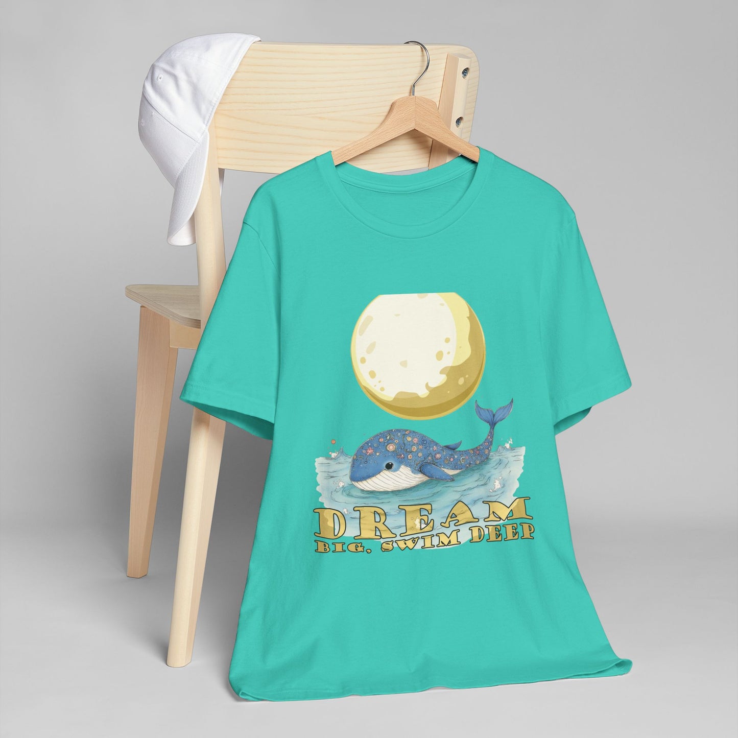 Dream Whale Unisex Jersey T-Shirt, Ocean Lover Tee, Beachwear, Gift for Whale Enthusiasts, Summer Vibes, Relaxed Fit