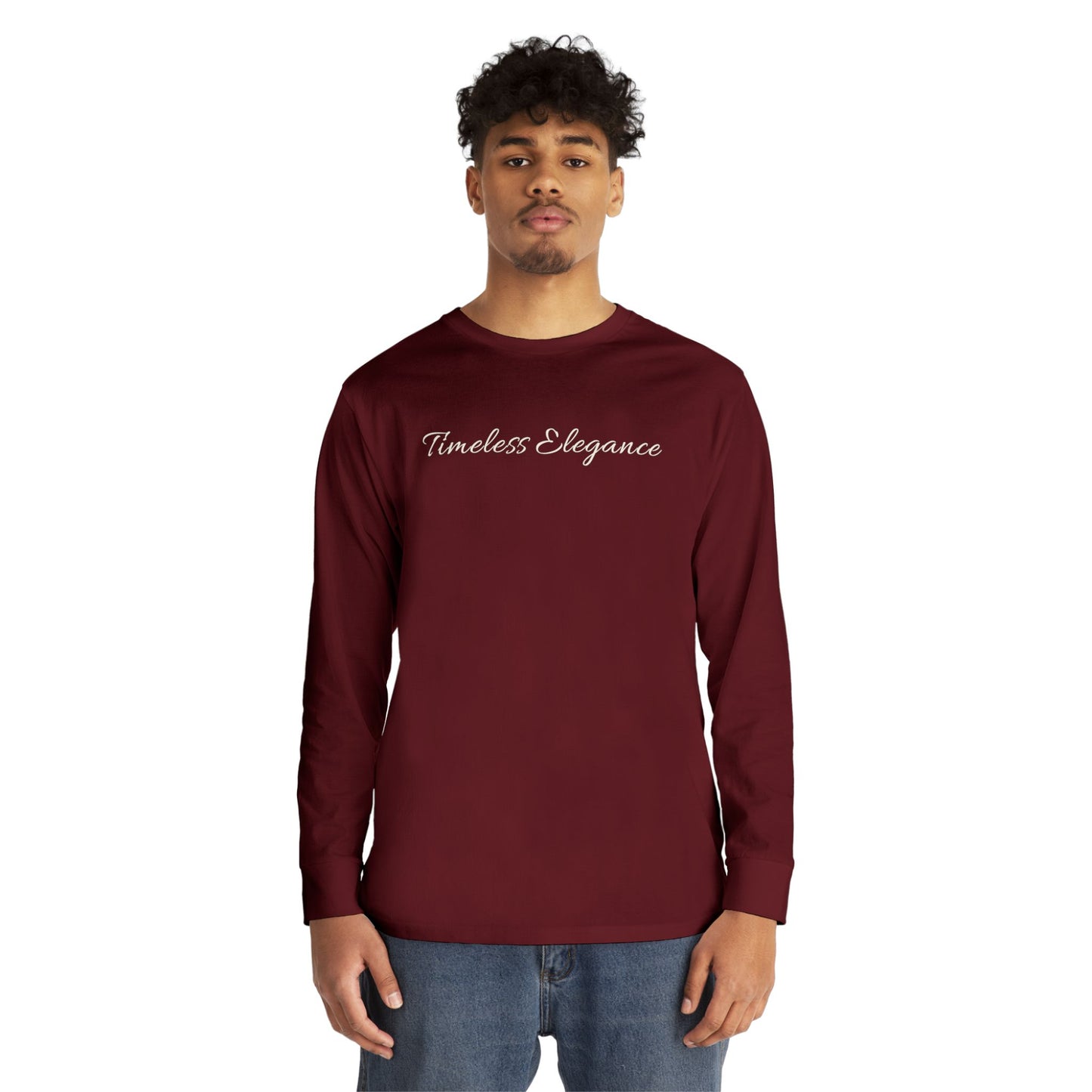 Timeless Elegance Long Sleeve Crewneck Tee | Cozy Casual Wear, Fall Fashion, Gift for Her, Everyday Comfort, Layering Essential