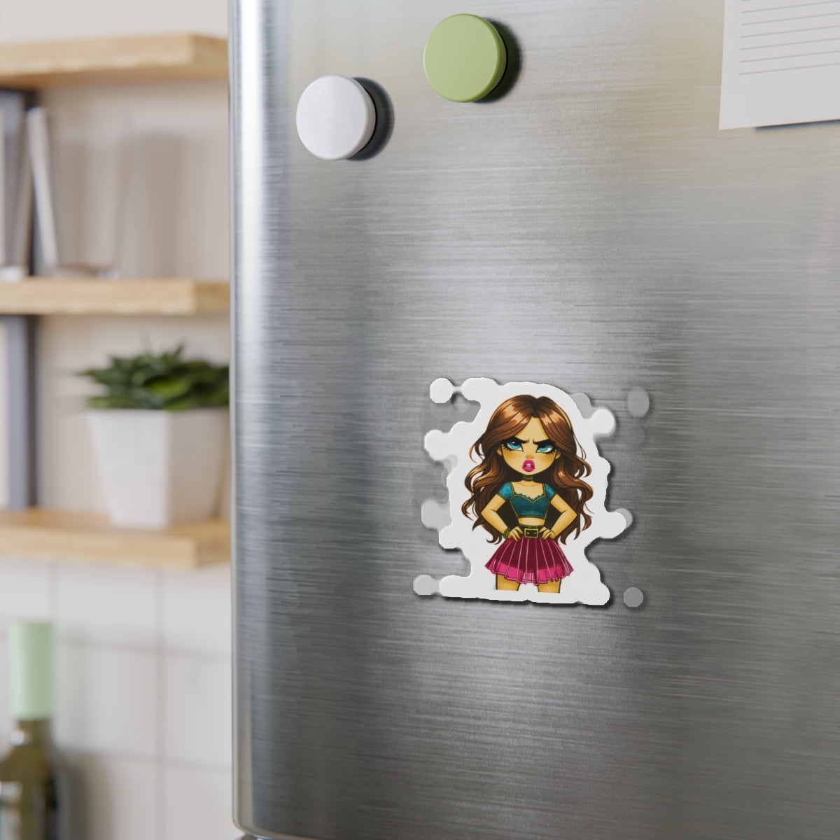 Stylish Character Die-Cut Magnets | Fun Home Decor, Gifts for Teens, Fridge Magnet, Cute Refrigerator Decor, Trendy Office Supplies