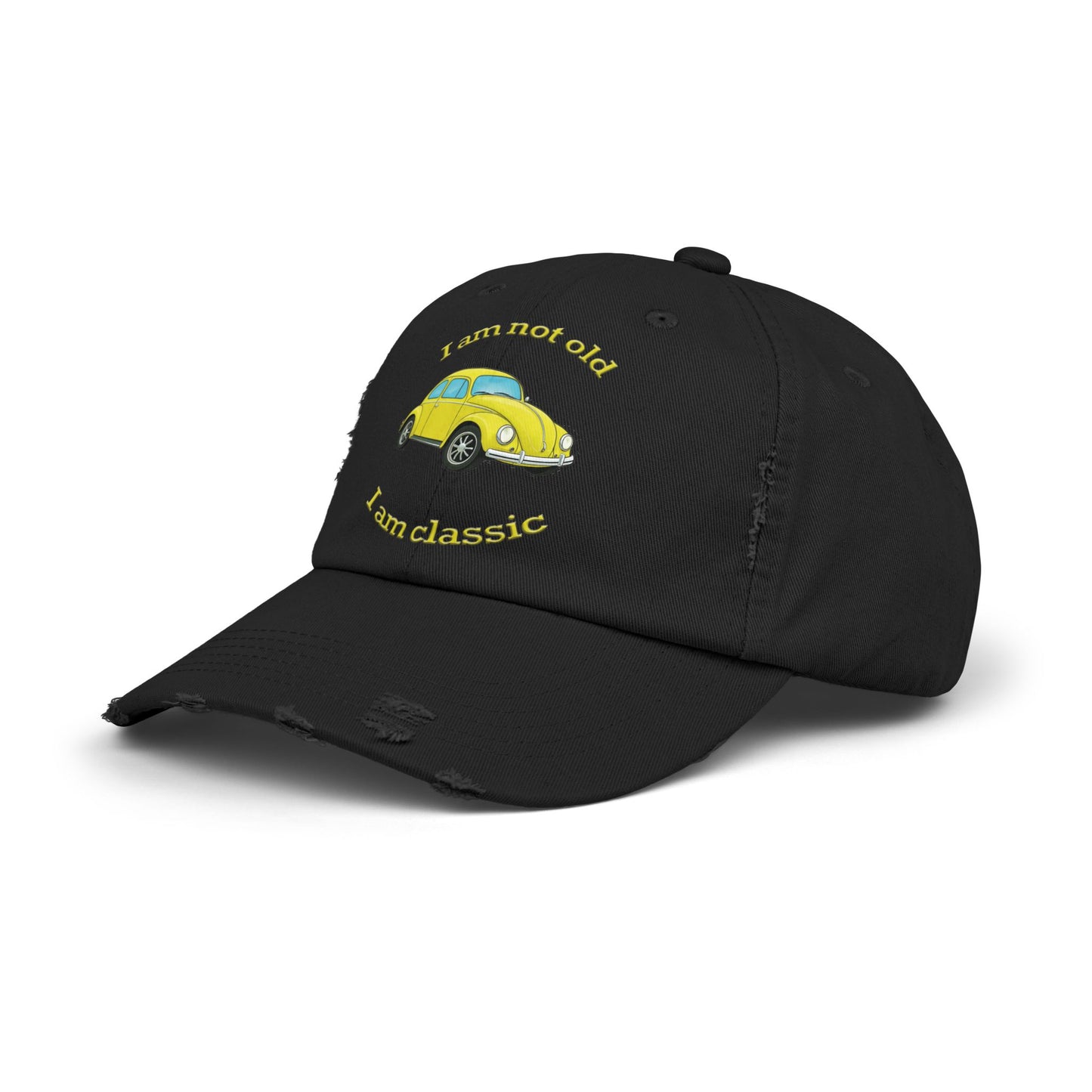 Vintage Car Themed Distressed Cap, Classic Car Lover Gift, Unisex Accessory, Birthday Gift, Casual Style Hat, Funny Quote Cap