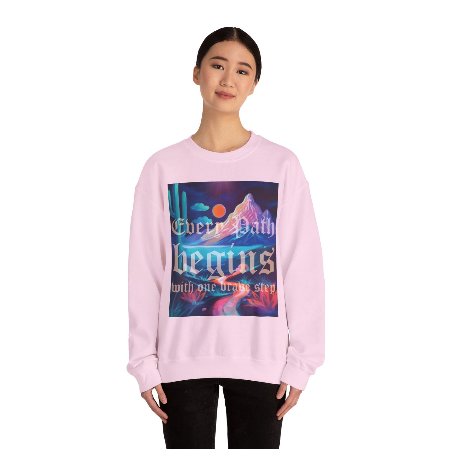 Inspirational Art Sweatshirt, Cozy Crewneck for All Seasons, Motivational Gift, Unique Statement Piece, Ideal for Everyday Wear