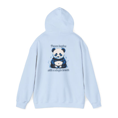 Calming Panda Hooded Sweatshirt - Unisex Cozy Hoodie for Relaxation, Gift for Animal Lovers, Unique Sweatshirt for Mindfulness, Casual Wear