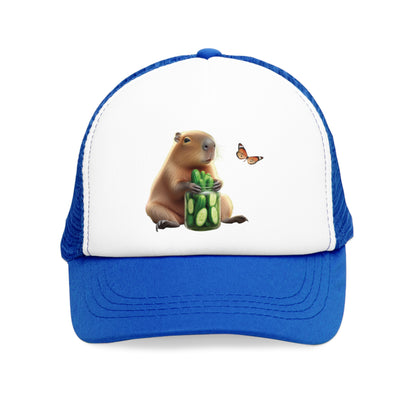 Mesh Cap - Capybara with Cucumber Jar Design