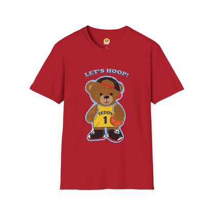 Basketball Teddy Bear T-Shirt, Cute Unisex Tee, Sporty Gift Idea, Fun Playful Apparel, Birthday, Holiday, Casual Wear