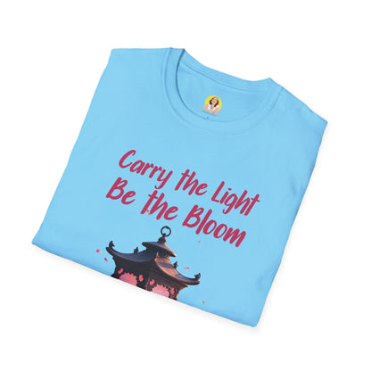Inspirational Graphic T-Shirt - "Carry the Light, Be the Bloom" - Motivational Apparel for Everyday Wear, Gift for Friends, Self-Care [...]