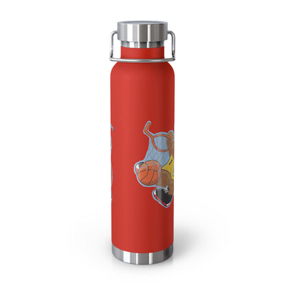 Sporty Insulated Water Bottle - Motivational Hydration for Athletes, Travel, Gym, Basketball Lovers, Personalized Gift
