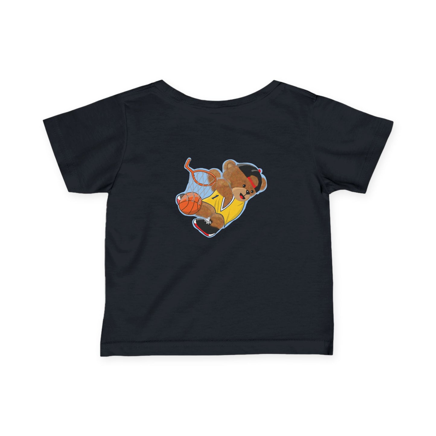 Basketball Bear Infant Tee, Cute Baby Shirt, Toddler Sports T-Shirt, Baby Shower Gift, Playful Kids Apparel