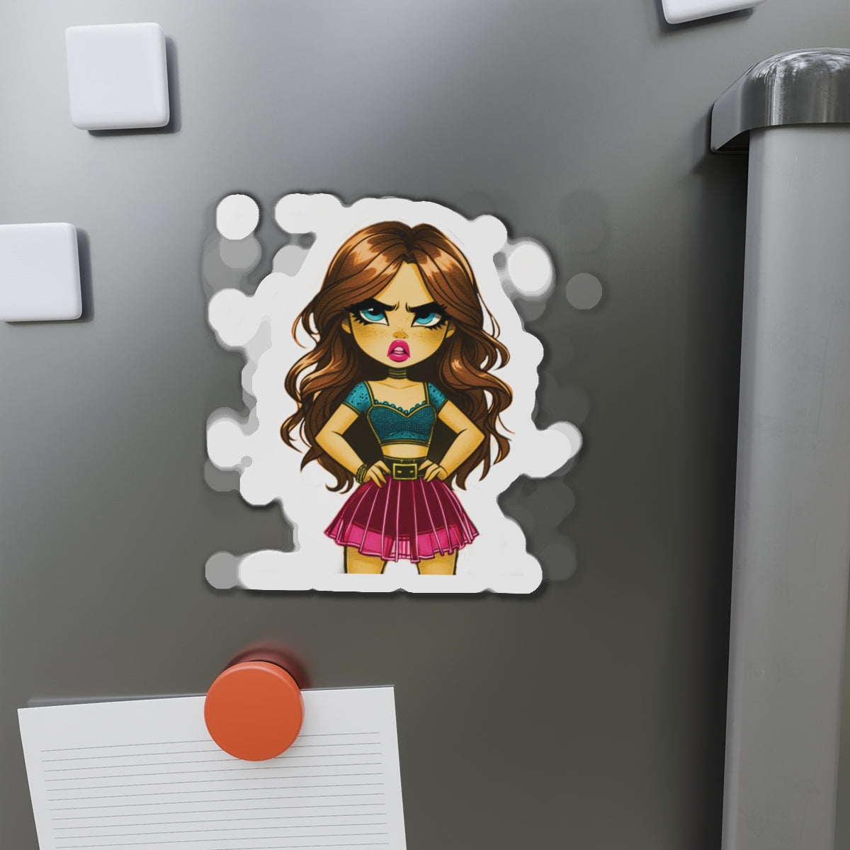 Stylish Character Die-Cut Magnets | Fun Home Decor, Gifts for Teens, Fridge Magnet, Cute Refrigerator Decor, Trendy Office Supplies