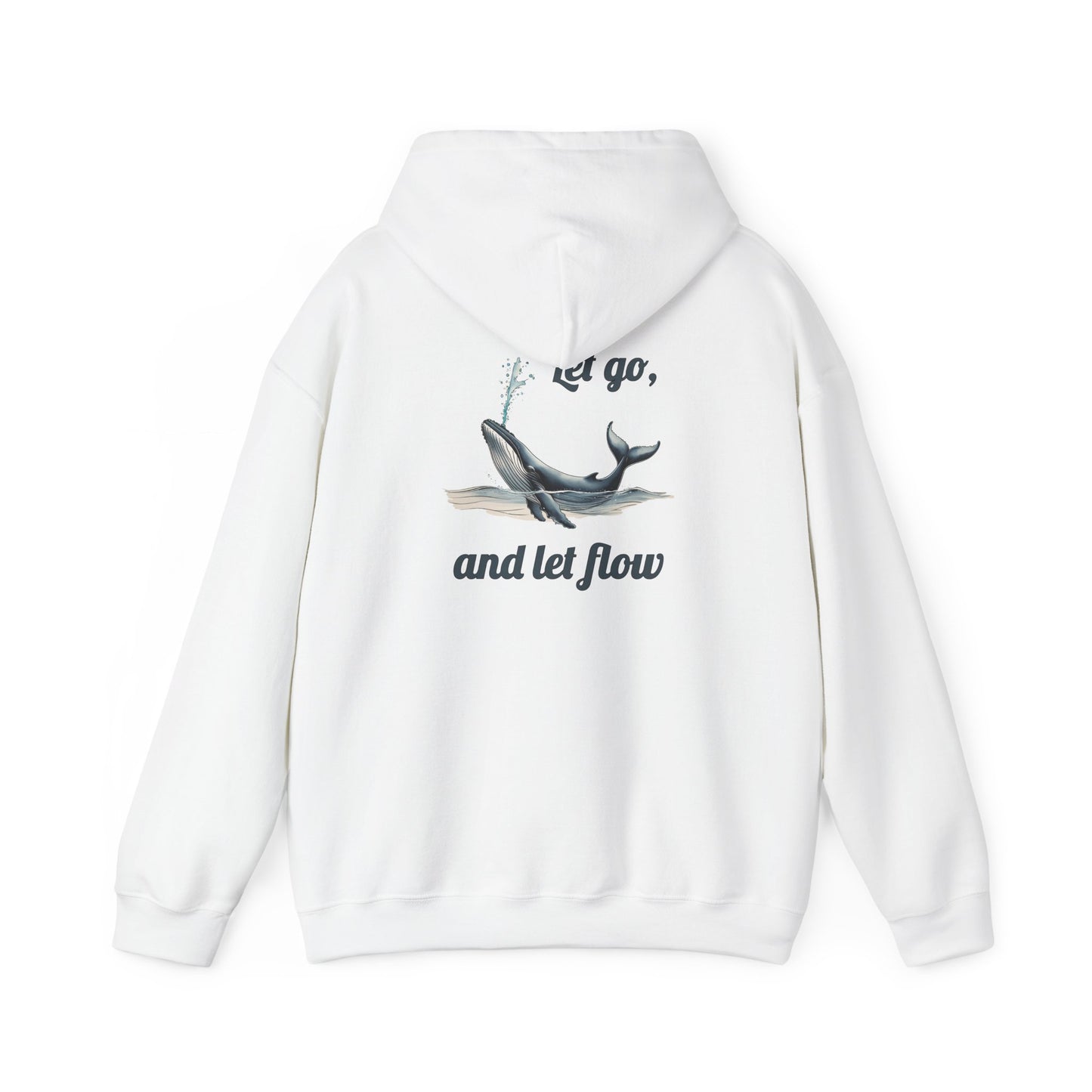 Whale-Themed Yoga Hoodie, Unisex Heavy Blend Sweatshirt, Nature Lover Gift, Relaxation Wear, Eco-Friendly Fashion, Perfect for Meditation