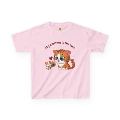 Adorable Kids T-Shirt: 'My Mommy is the Best' Cat Design, Perfect Gift for Mother's Day, Birthday, Everyday Wear, Fun Fashion, Child's Tee