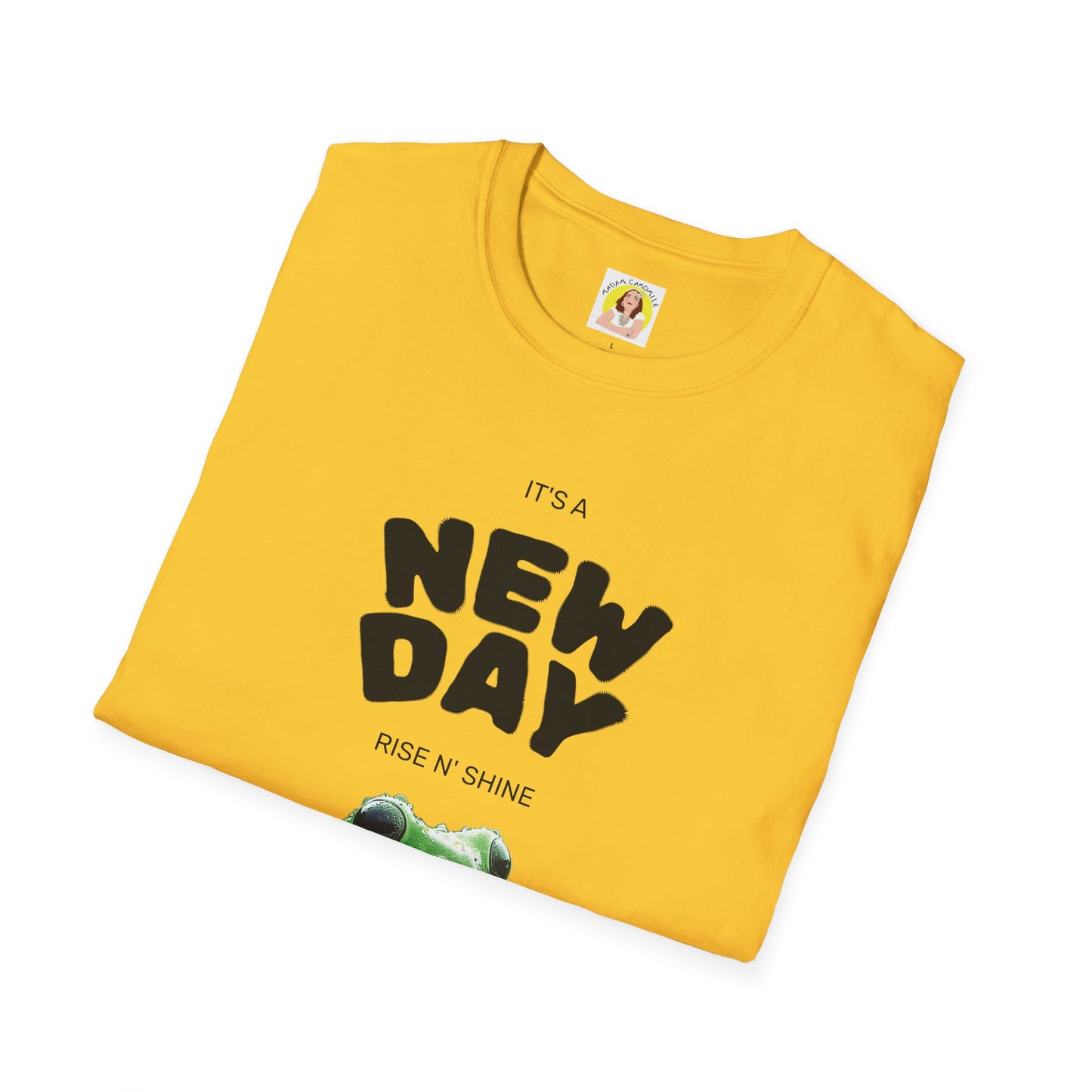 Unisex Frog Graphic T-Shirt - 'It's a New Day, Rise N' Shine'