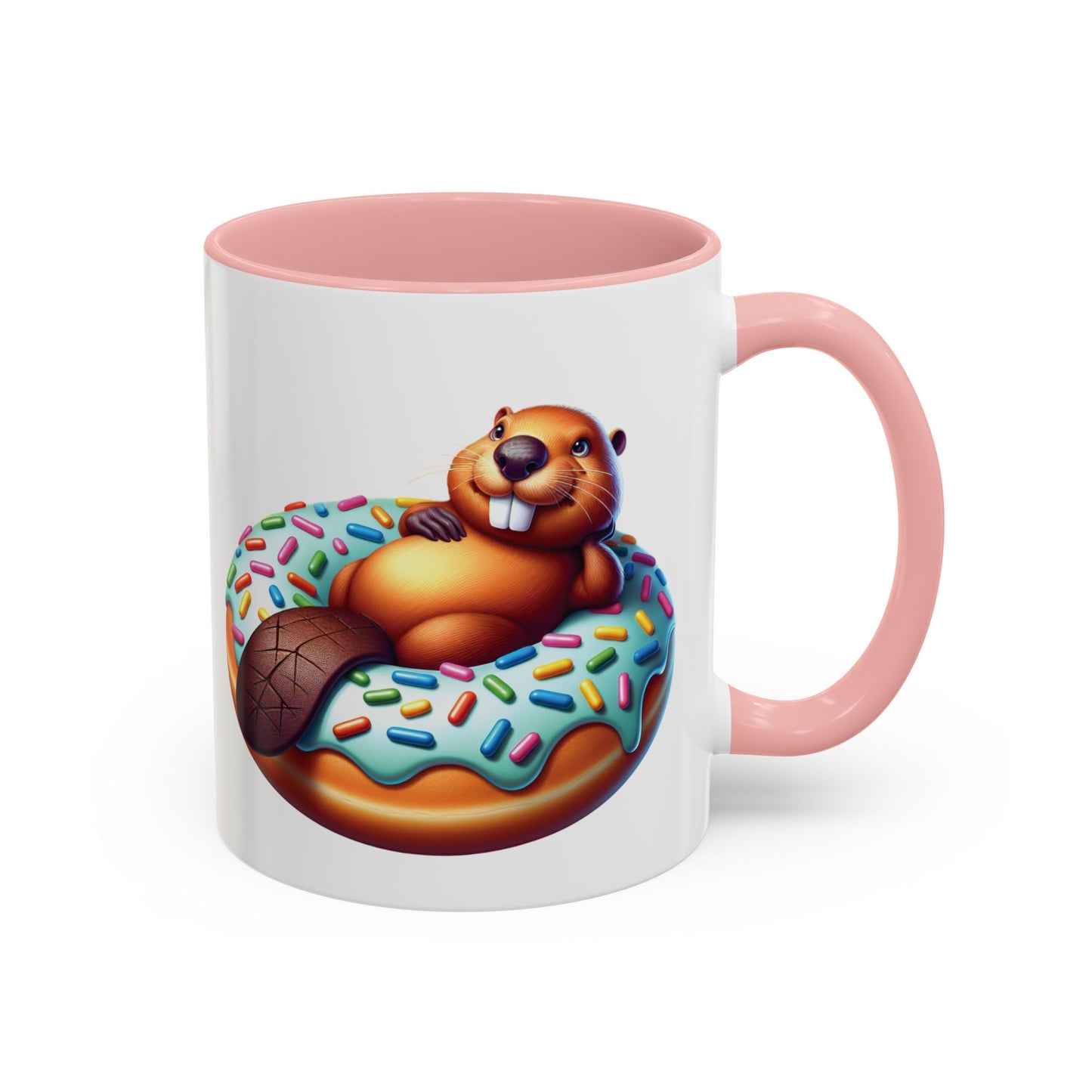 Cute Beaver Donut Coffee Mug - Fun Gift for Animal Lovers